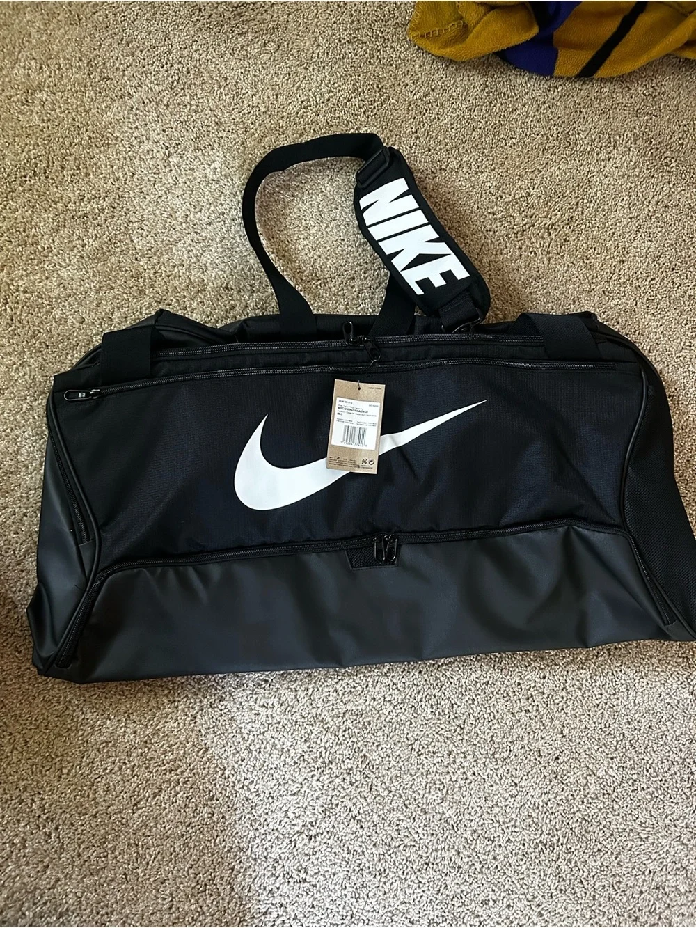 Nike Black Duffel Bag - Men's Travel & Gym